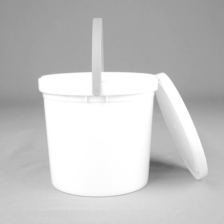 33oz 1L Food Grade Plastic Bucket Plastic Paint Pail White Color