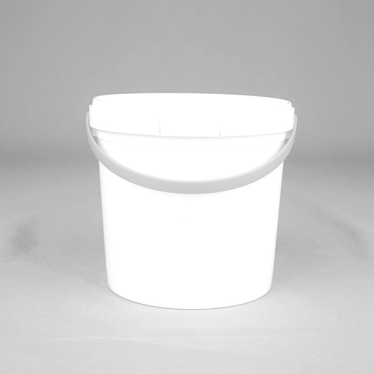IML or Thermal Transfer PP/HDPE Plastic Food Bucket with Lid for Food Packaging
