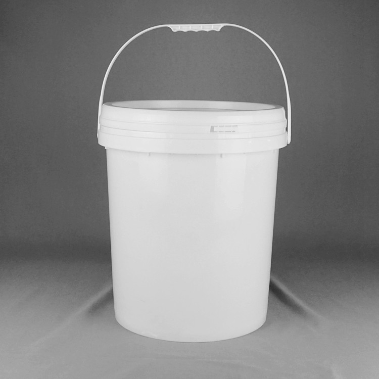 6 Gallon 25L White Large Round Plastic Buckets Leak Proof For Paint