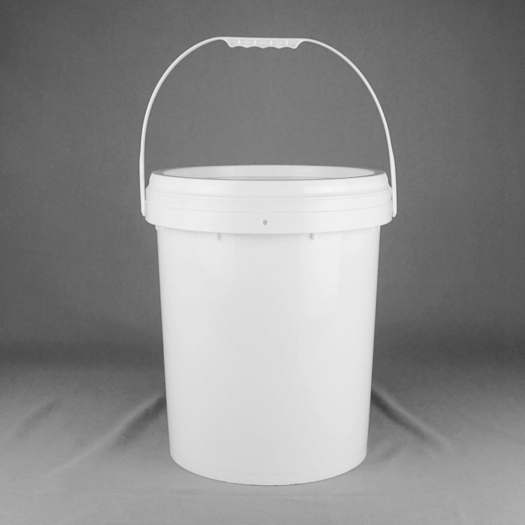 Snap On Lid Stackable White 5 Gallon Plastic Buckets With Gasket For Versatile Storage