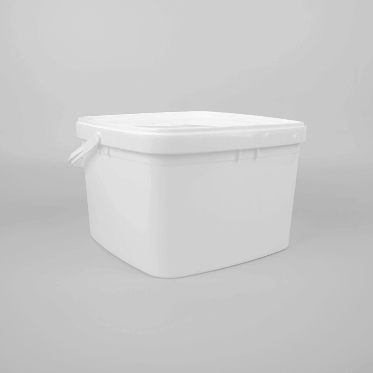3L PP Polypropylene Clear Square Bucket With Lid Custom Color