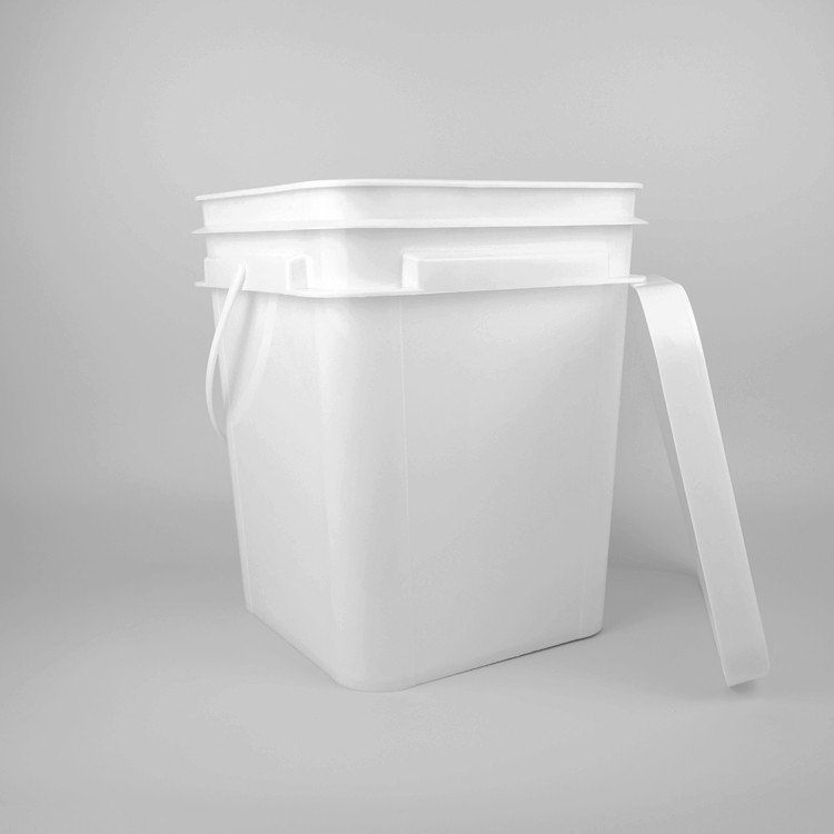 Chemical Resistant Square Plastic Bucket with IML/Thermal Transfer/Screen Printing