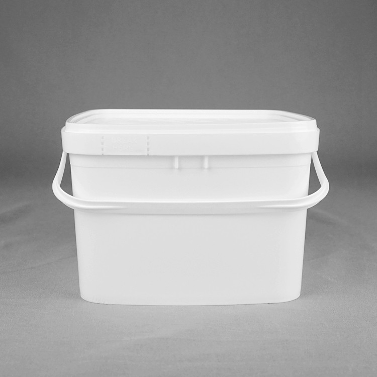 Food Grade 3KG Square Biscuit Bucket With Handle And Lid