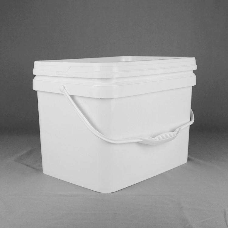 10L Toy Plastic Packaging Bucket Rectangular Handle With Lid