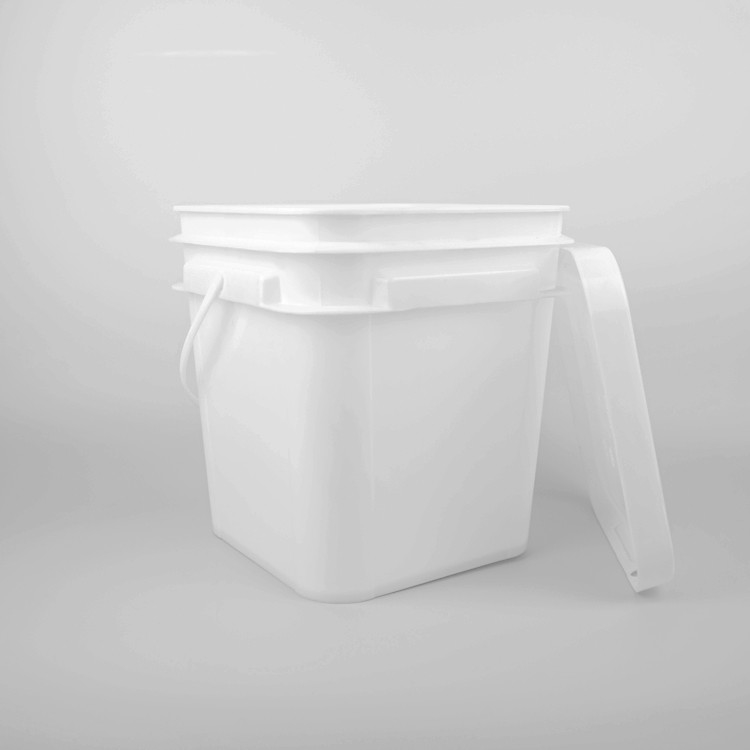 Chemical Resistant Square Plastic Bucket with Handle for Paint and Chemicals
