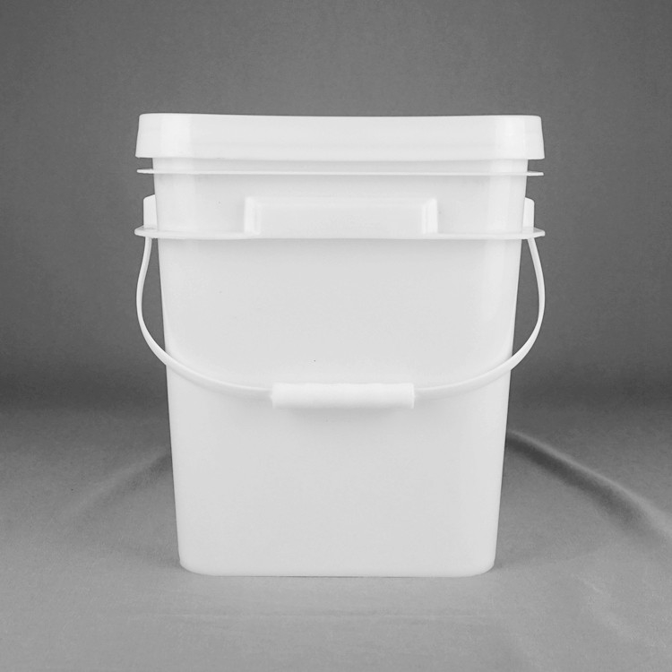 Chemical Resistance Square Plastic Bucket IML Or Thermal Transfer Or Screen Printing
