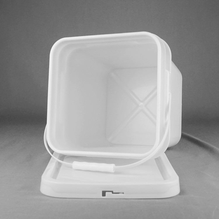 Chemical Resistance Square Plastic Bucket IML Or Thermal Transfer Or Screen Printing