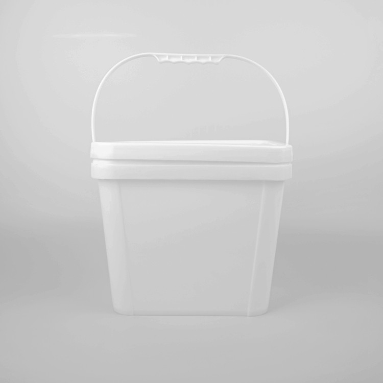 Impact Resistance Square Plastic Bucket With Handle
