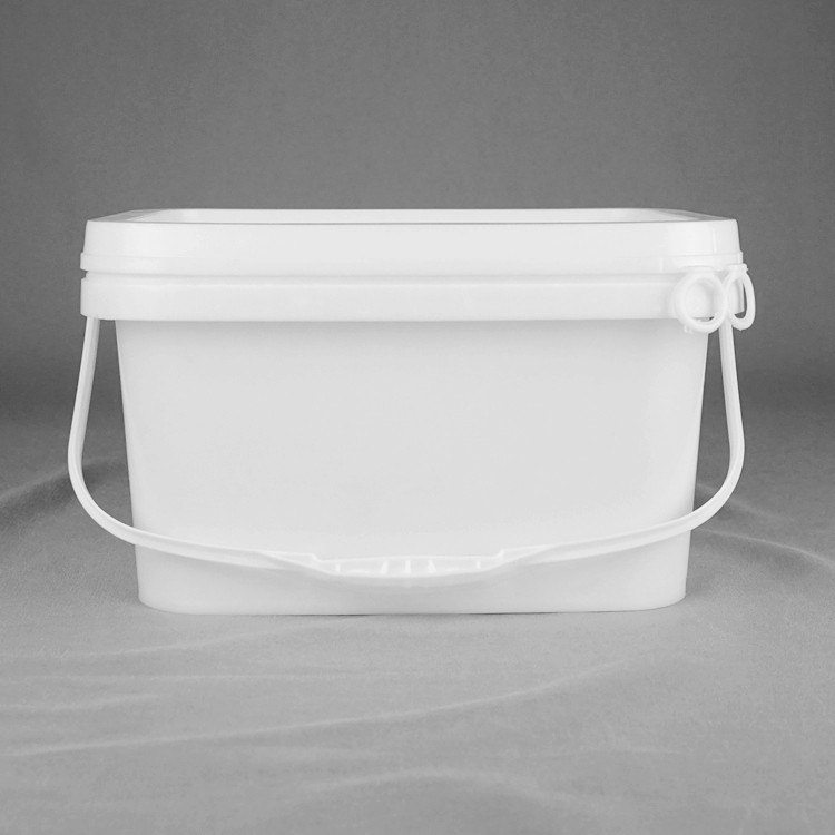 Customized Color PP Bucket 5L Plastic Bucket With Lid Square Shape