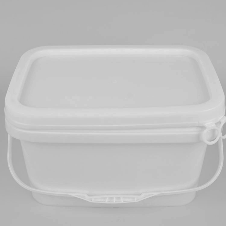 25*17*15.8cm Clear Food Grade Square Plastic Bucket With SGS Approval