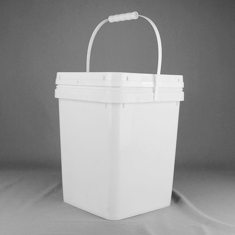 20kg Square Plastic Bucket With Lid And Handle Can Be Customized