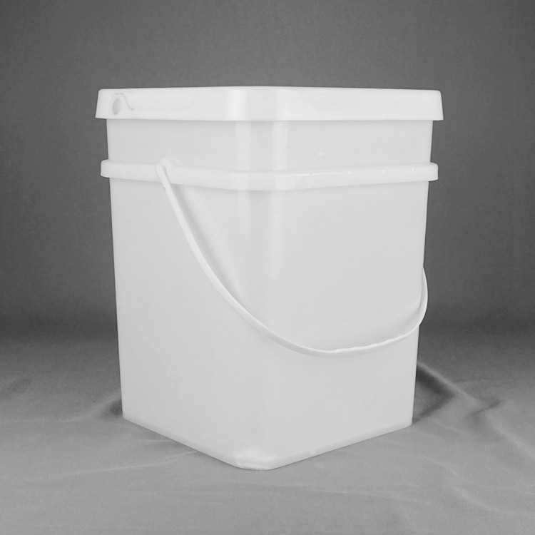 18L Polypropylene Heavy Duty Square Bucket With Handle And Cover