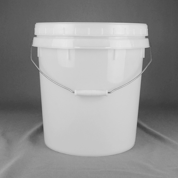 Decorative Coating Plastic Packaging Bucket With Lid And Handle