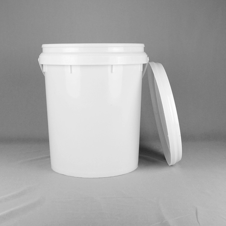 Stackable Black White 5 Gallon Plastic Bucket 20 Litre For Lubricant