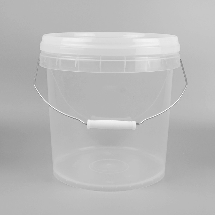 10L Customized Clear Plastic Toy Buckets Plastic Beach Pails With Lids