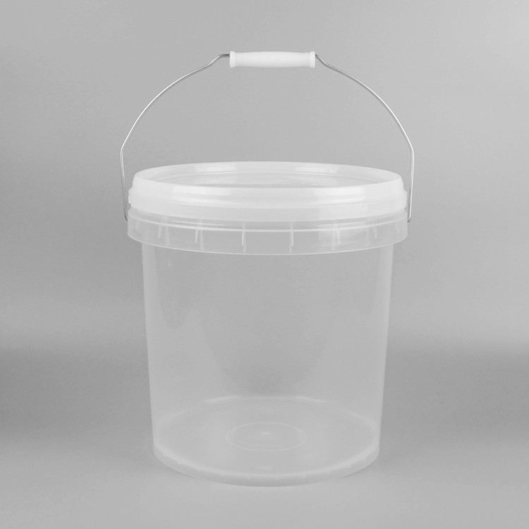 10L Customized Clear Plastic Toy Buckets Plastic Beach Pails With Lids