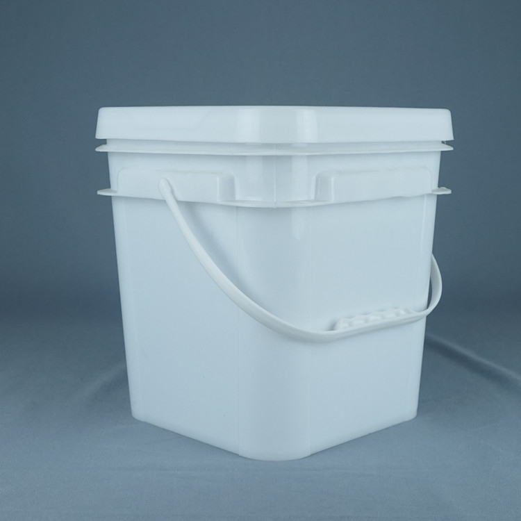 Food Safe 10 Litre Square Plastic Buckets With Handles Customized Color