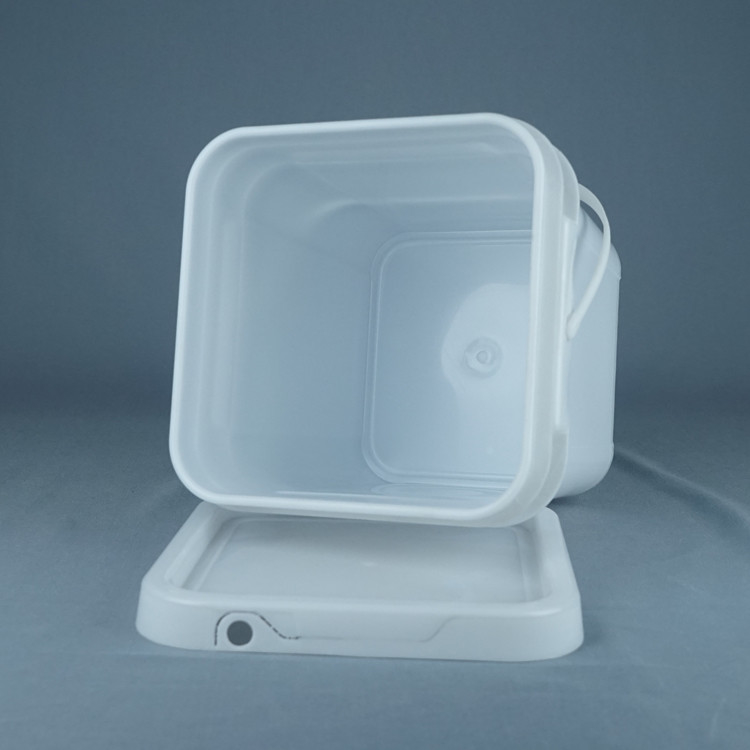 Food Safe 10 Litre Square Plastic Buckets With Handles Customized Color