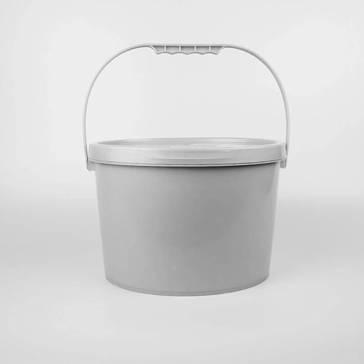 ISO9001 Certified Oval Plastic Bucket 10 Liter Plastic Bucket Gray Color