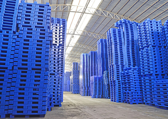Hdpe 9 Feet Nestable Plastic Pallet 4 Way Entry Single Face