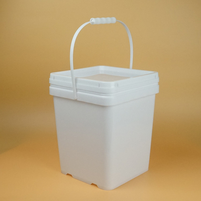 16.5L Food Grade Plastic Packaging Square Bucket With Lid And Handle