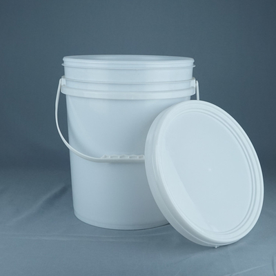 Round Plastic or Metal 5 Gallon Bucket with Handle and Gasket