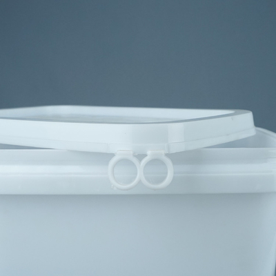5kg Food Grade Rectangle Plastic Bucket With Handle And Lid