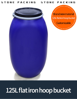 Large Mouth Sealed Turnover Plastic Barrel Drum 125L