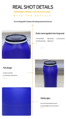 Large Mouth Sealed Turnover Plastic Barrel Drum 125L