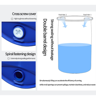 HDPE 200L Blue Plastic Barrel Drum For Chemical Storage