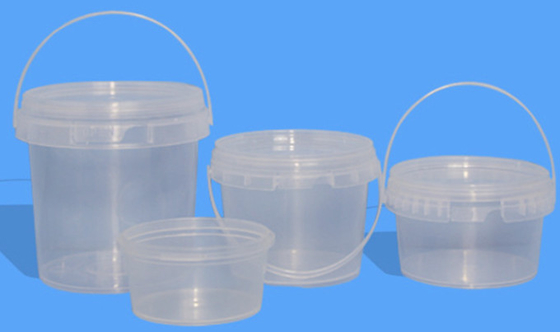 Smooth Surface Transparent Plastic Bucket For Ice Cream