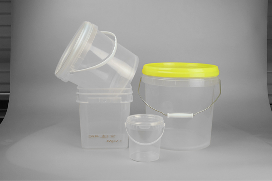 Smooth Transparent Plastic Bucket Screen Printing For Cookie Or Juices