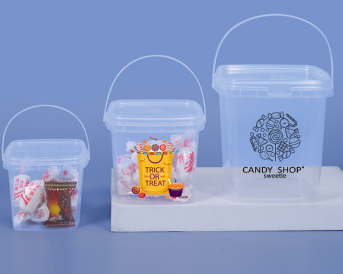 White Color Square Plastic Bucket with Chemical Resistance