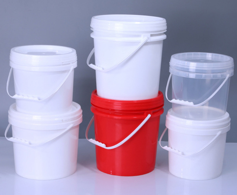 Reusable Round Shape Food Grade White Buckets 1-5L Eco-friendly and Durable