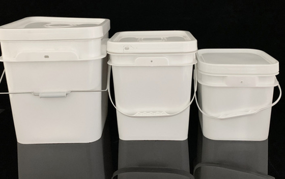 Handle Included White Square Plastic Vessel for Enhanced Functionality
