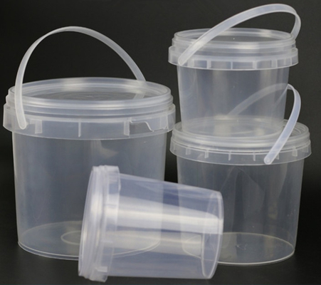 Customized Logo Translucent Plastic Pail For Smooth Surface Packaging Solutions