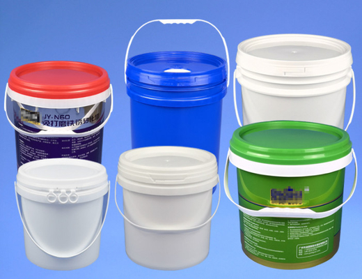 Seal Lid Round Plastic Bucket with Custom Logo Printing Various Capacity Options