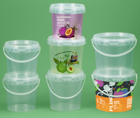 Lid Available Plastic Food Bucket For Food Storage With Customizable Logo