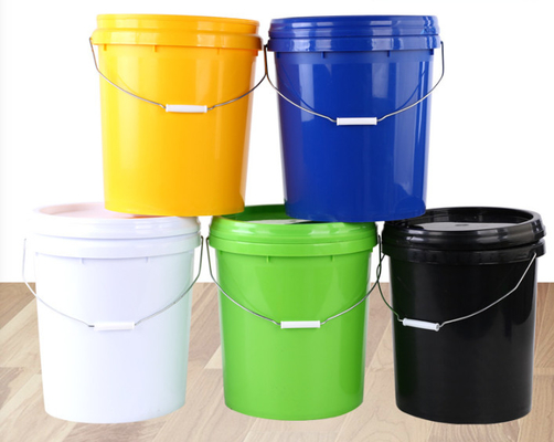 Round 5 Gallon Plastic Buckets With 20 Liter Capacity