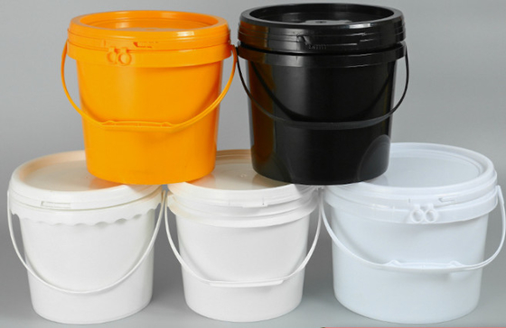Plastic Handle Round Plastic Bucket For Chemical Transportation