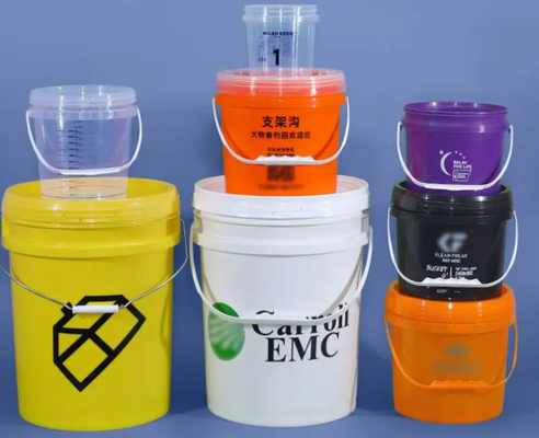 Stackable White Five Gallon Plastic Buckets for Customer Needs
