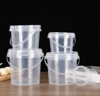 Transparent Food Container Bucket With Custom Logo Multi Purpose Storage Solution