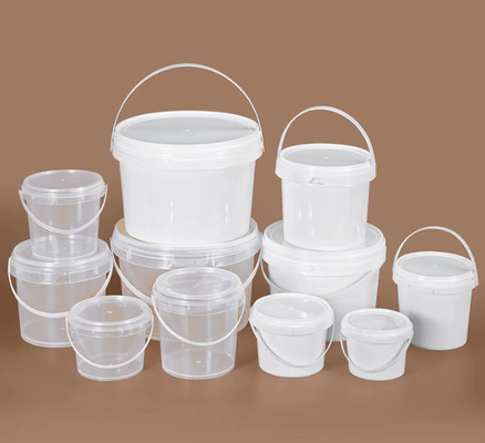 Customizable Durable Transparent Plastic Bucket with Smooth Surface and Varying Thicknesses