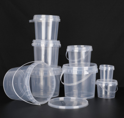 Customizable Durable Transparent Plastic Bucket T/T Payment IML Thermal Transfer Printing