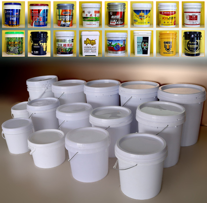 Industrial White Lubricant Bucket Square/Round/Rectangle 20L Capacity PP/HDPE Oil Container