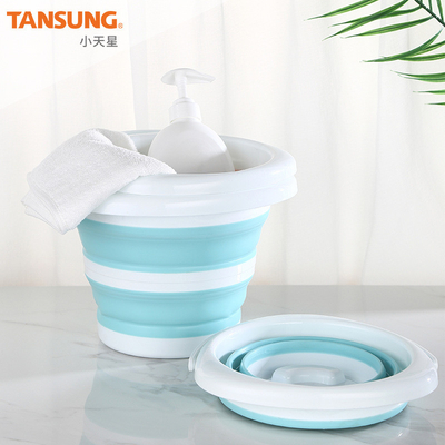 Compact Foldable Plastic Bucket Lightweight and Space-saving Water Storage Solution