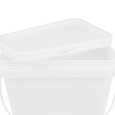 Food Grade Square Plastic Bucket with IML/Thermal Transfer/Screen Printing 1.2 Kg