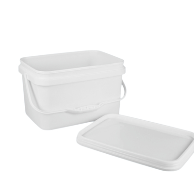 Square Plastic Bucket for Toys Handle Included and Food Grade Certified