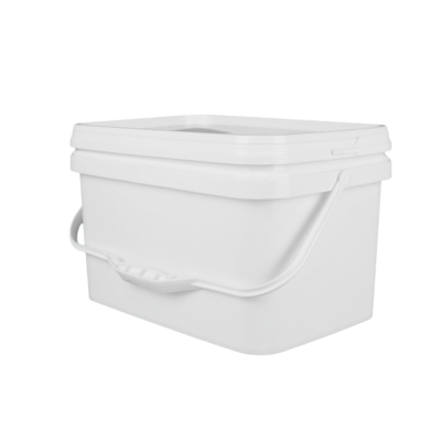 Square Plastic Bucket for Toys Handle Included and Food Grade Certified