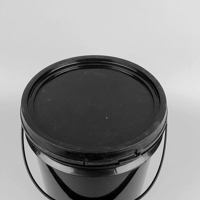 4.8L PP Black Round Plastic Bucket 1 Gallon Plastic Paint Bucket